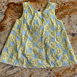 James & Lottie Lemon Print Girls Dress